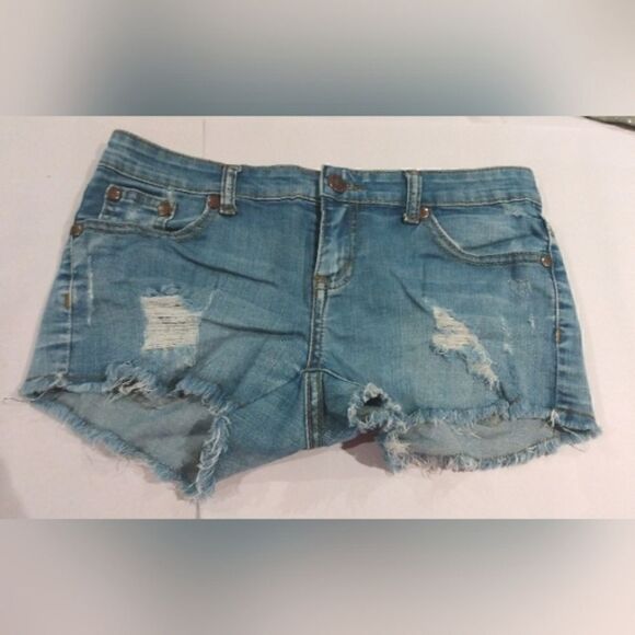 3 Jean Denim Shorts sz 27 SZ 5-6 EUC Ladies Women's Daisy Duke's - Picture 2 of 11